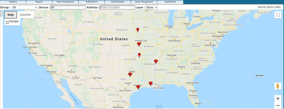 screenshot of Gentrifi GPS Tracking